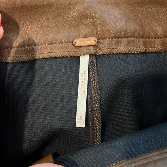 Free People Brown Sasha Cropped Vegan Pants - Picture 9 of 12